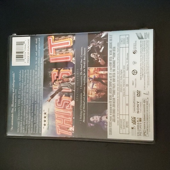 Michael Jackson's THIS IS IT dvd rated pg 2009 history Columbia pictures - Picture 2 of 5